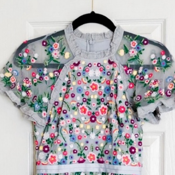 BHLDN Needle & Thread Gown size US 8 $781 - Picture 9 of 16